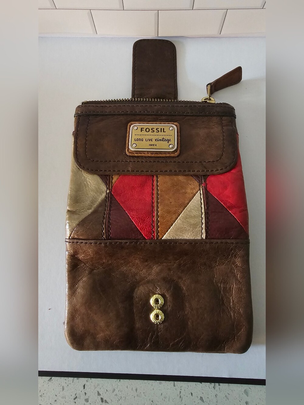Fossil Long Live Vintage Patchwork Leather Wallet | 2009–2012 Collection